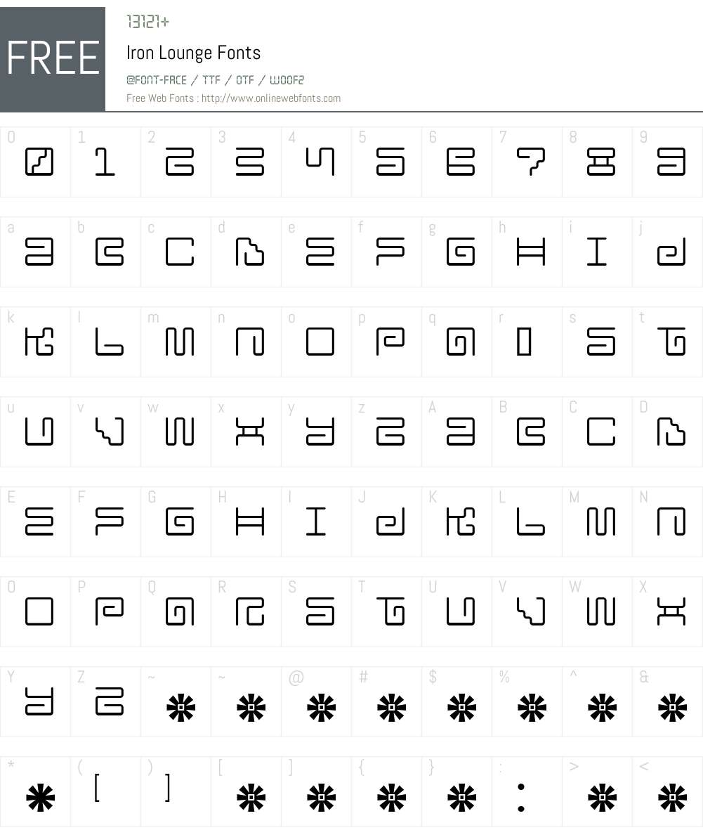 Iron Lounge Font Screenshots