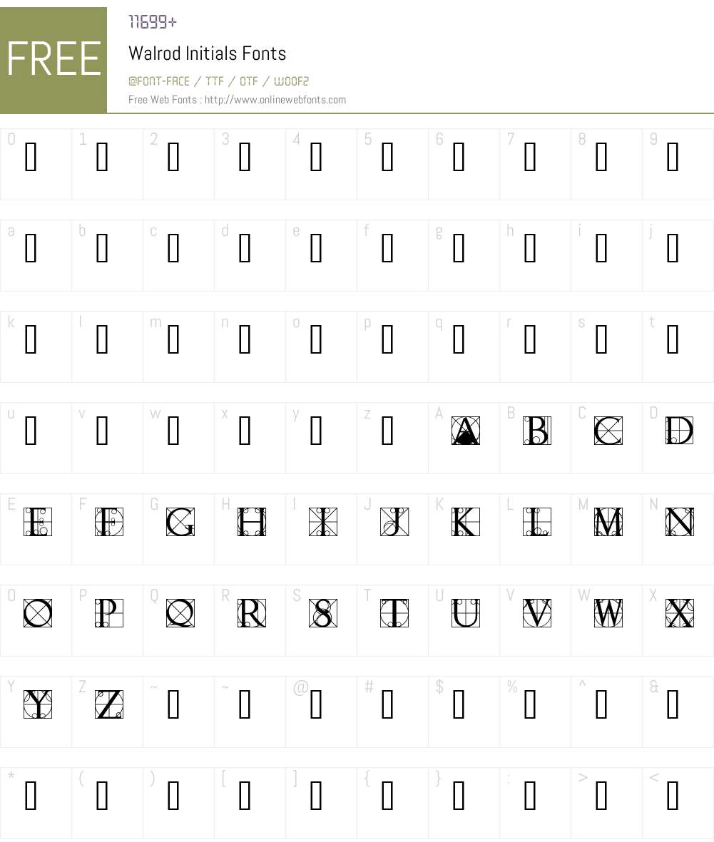 Walrod Font Screenshots