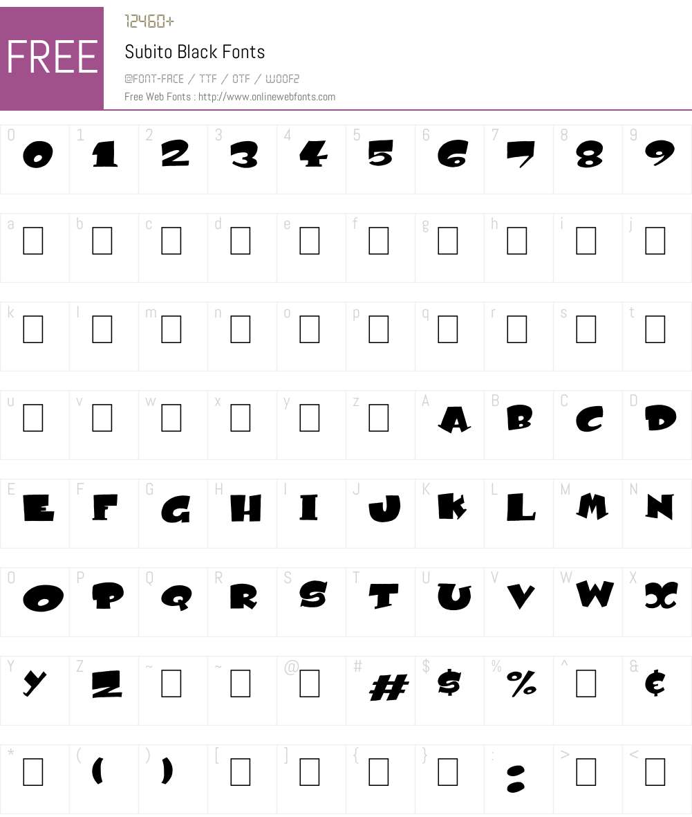Subito Black Font Screenshots