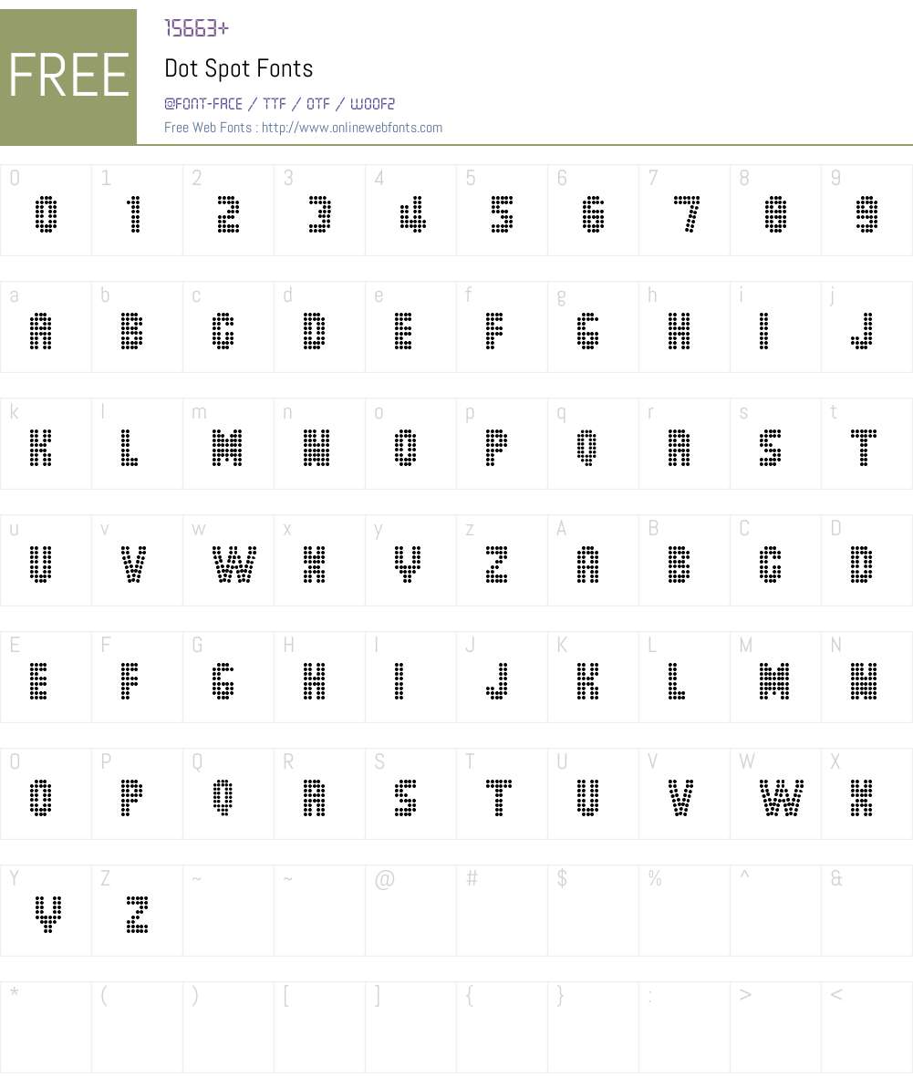 Dot Spot Font Screenshots
