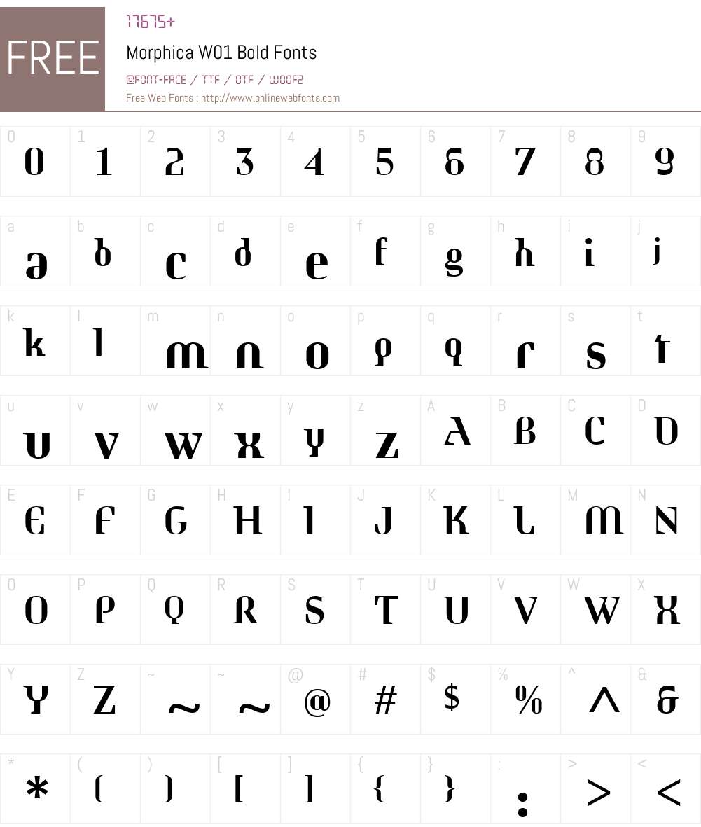 MorphicaW01-Bold Font Screenshots