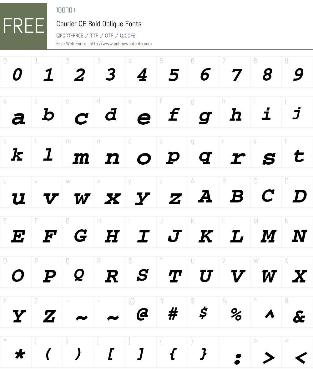 Courier Font Screenshots