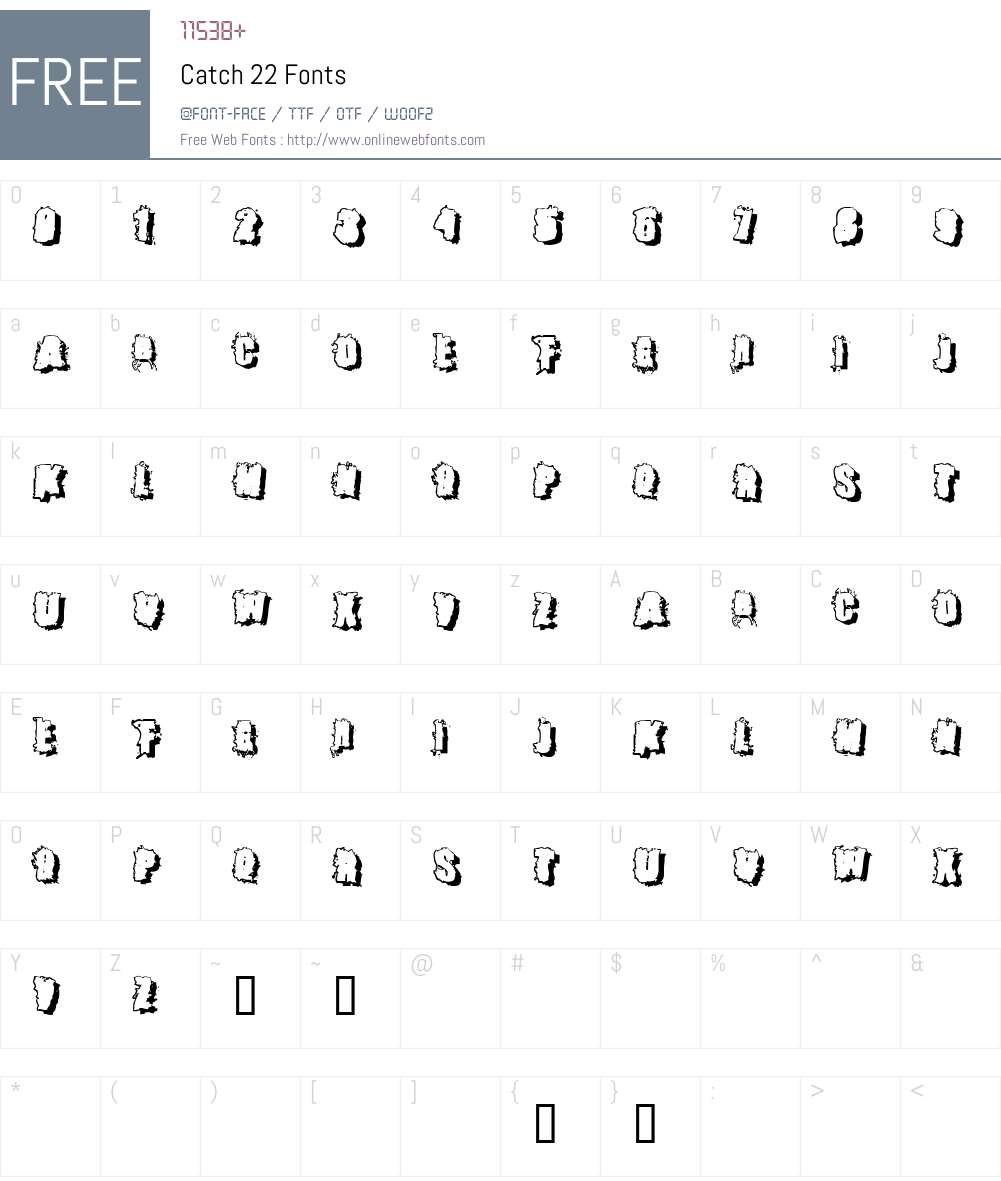 Catch 22 Font Screenshots