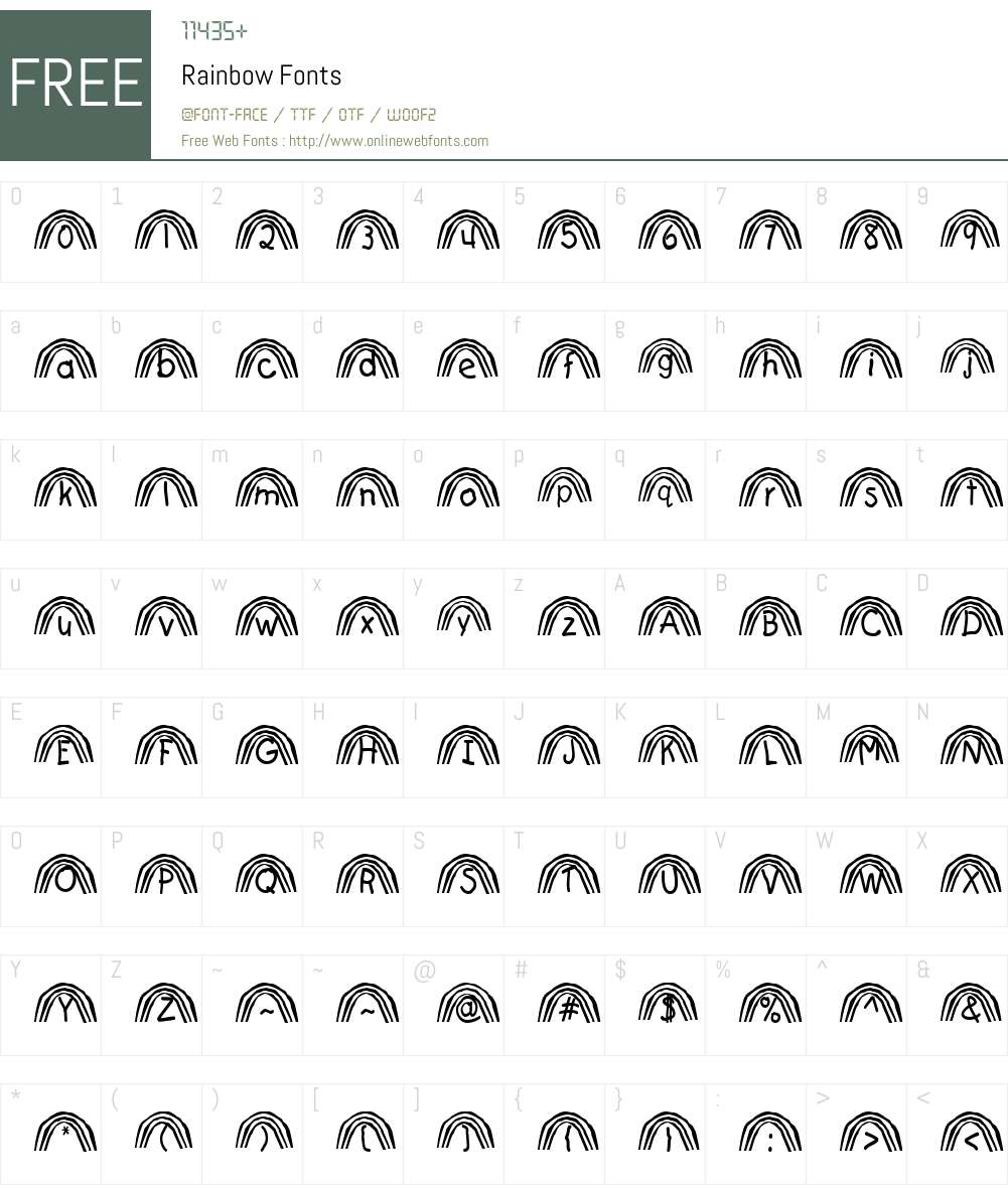 Rainbow Font Screenshots