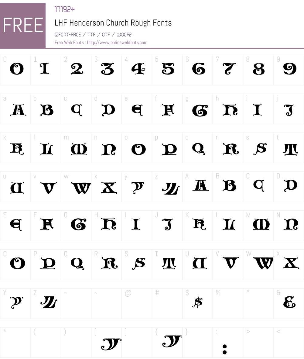 LHF Henderson Church Font Screenshots