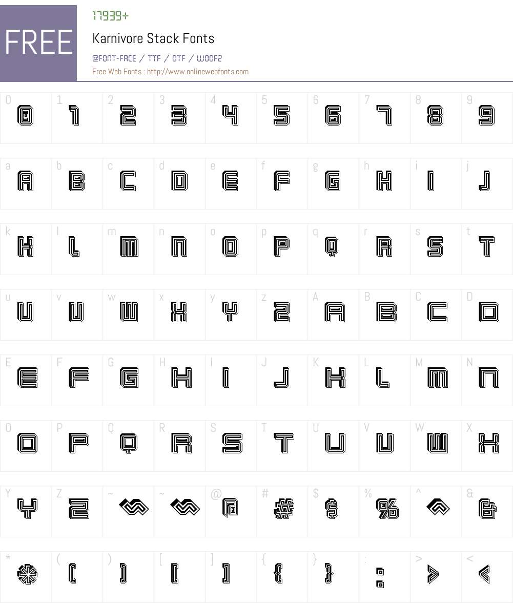 Karnivore Stack Font Screenshots