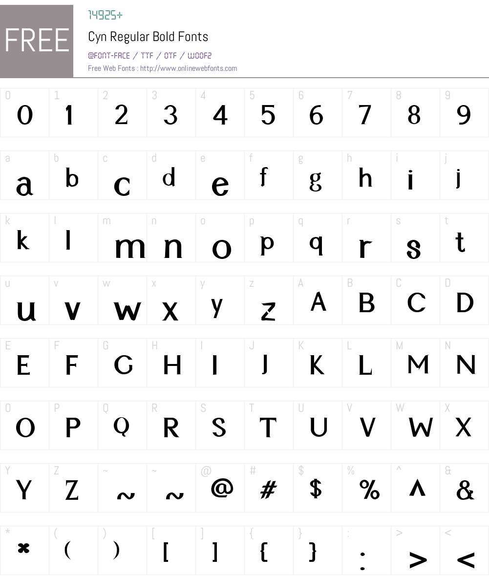 Cyn Font Screenshots