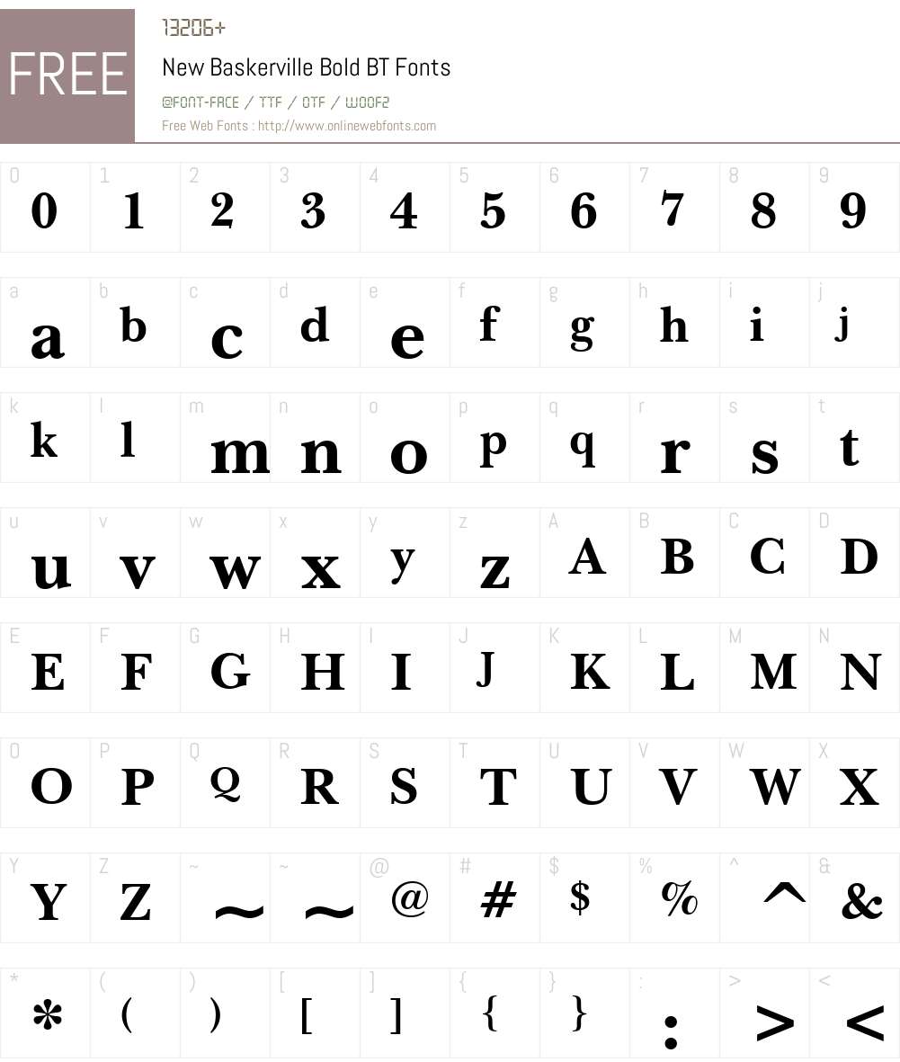 NewBskvll BT Font Screenshots