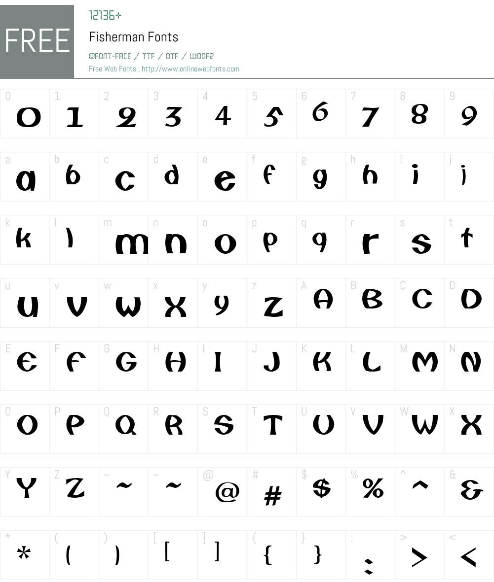 Fisherman Font Screenshots