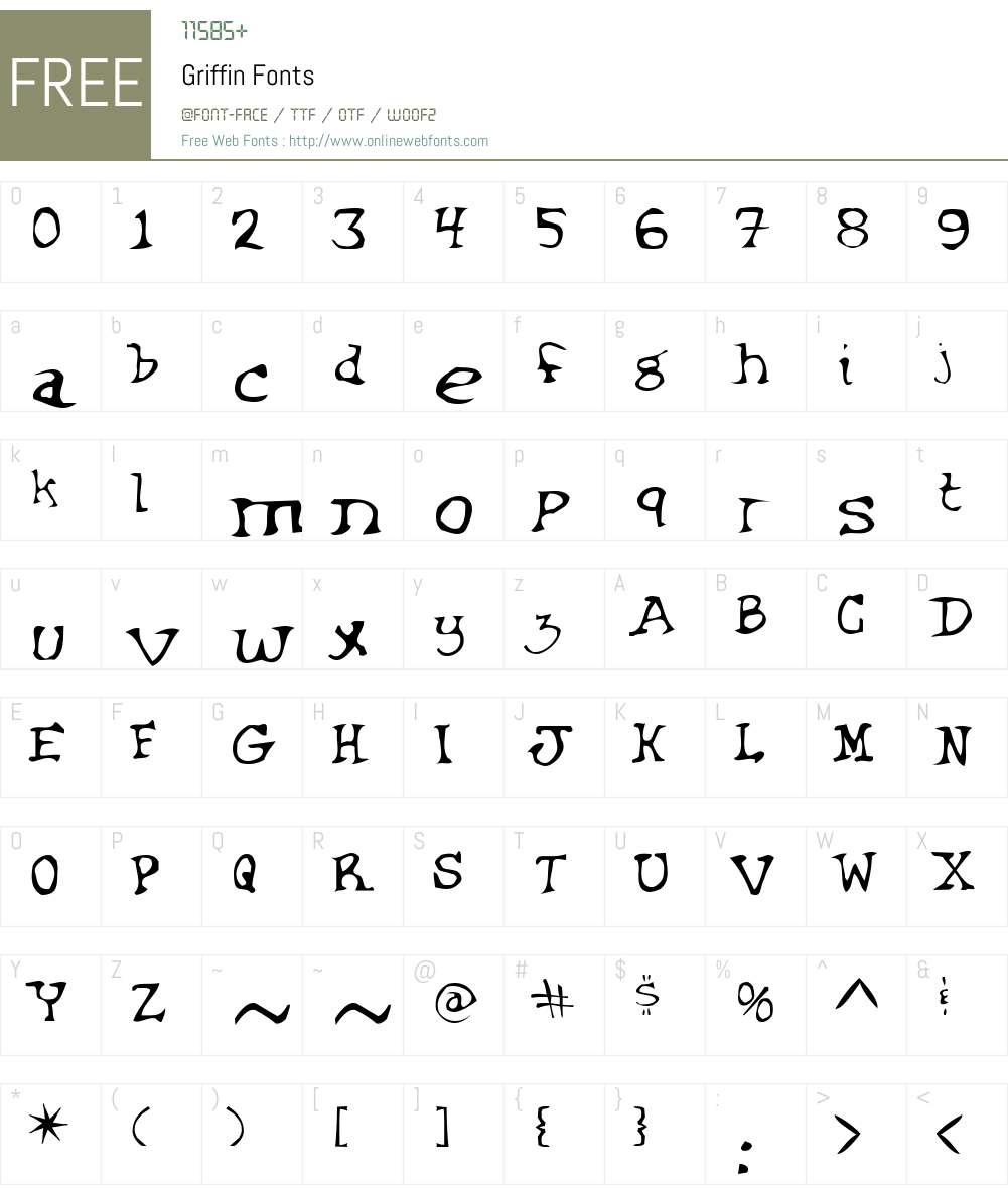 Griffin Font Screenshots