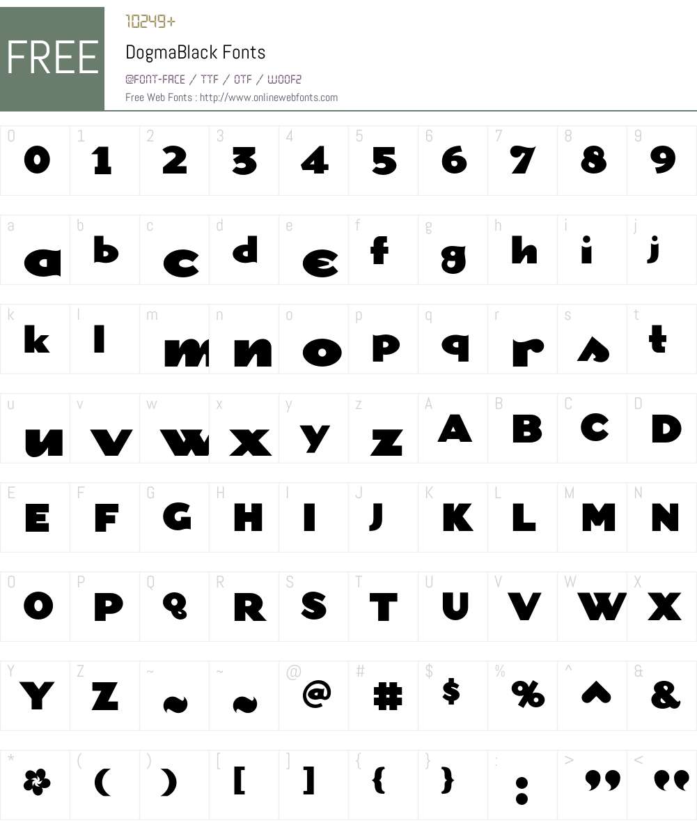 Dogma Font Screenshots