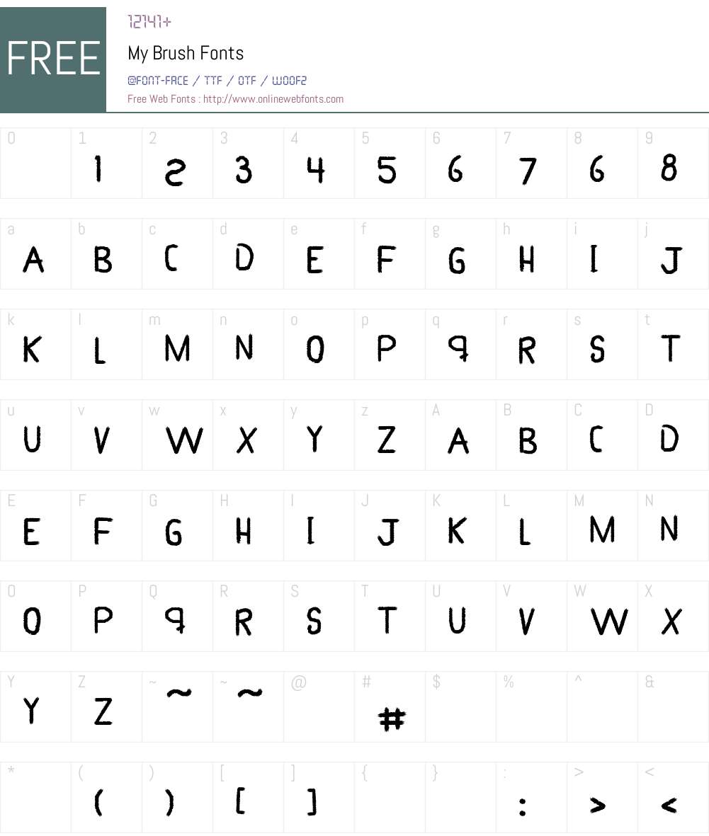 My Brush Font Screenshots