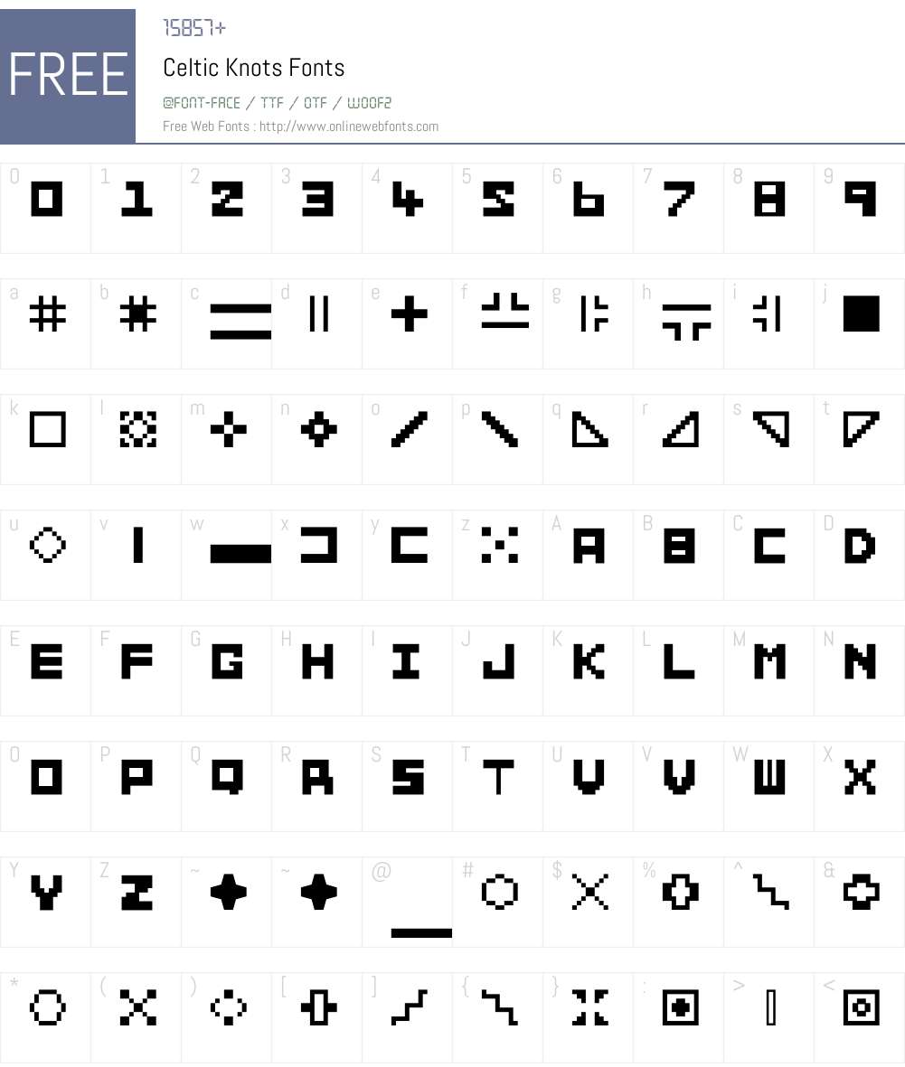 Celtic Knots Font Screenshots