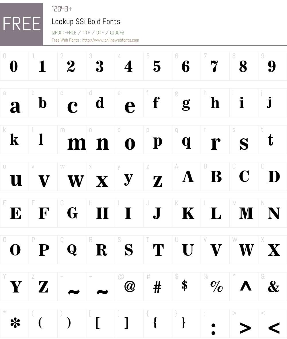 Lockup SSi Font Screenshots