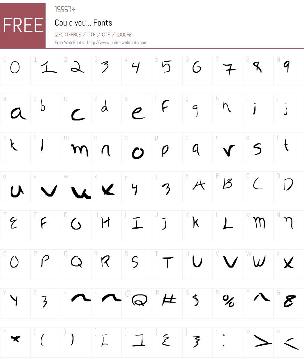 Could you... Font Screenshots