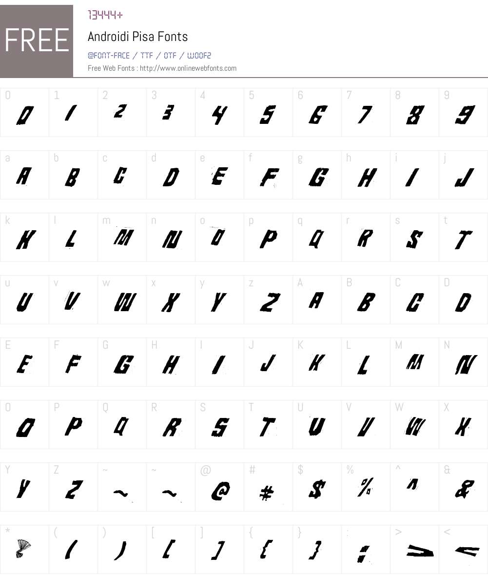 Androidi Pisa Font Screenshots