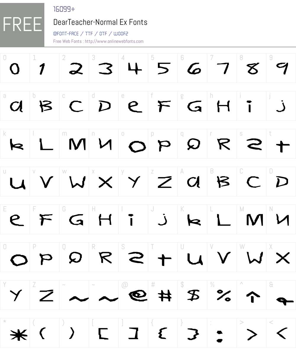 DearTeacher-Normal Ex Font Screenshots