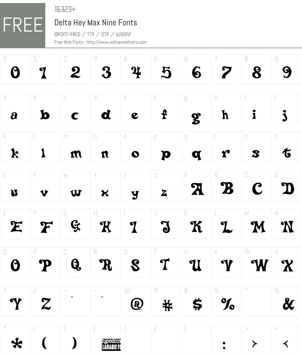 Delta Hey Max Nine Font Screenshots