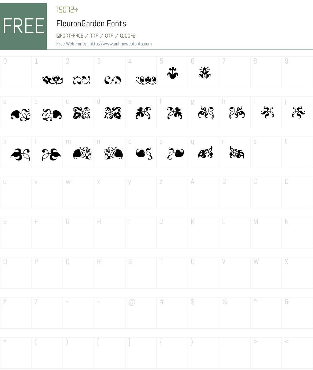Fleuron Font Screenshots