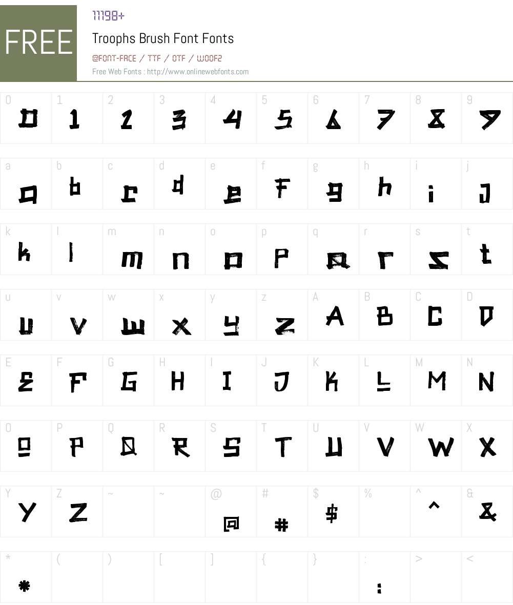 Troophs Brush Font Font Screenshots