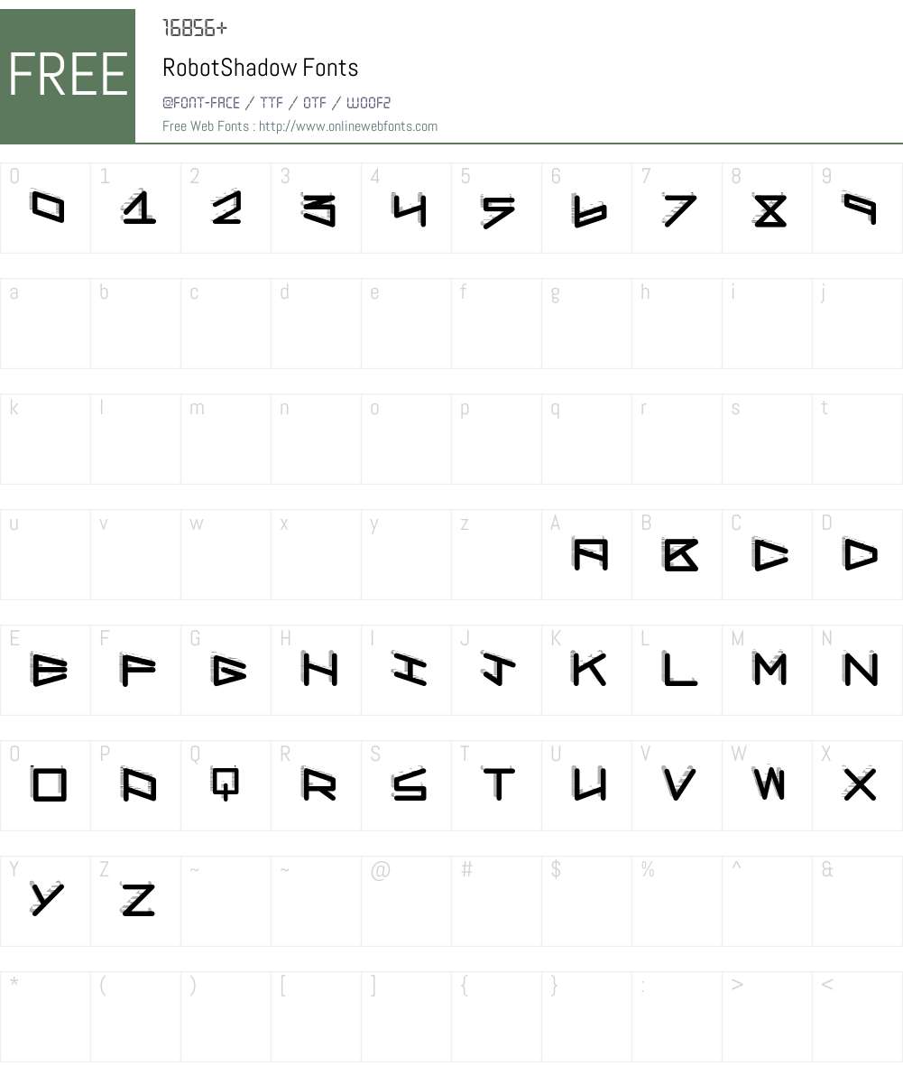 RobotShadow Font Screenshots