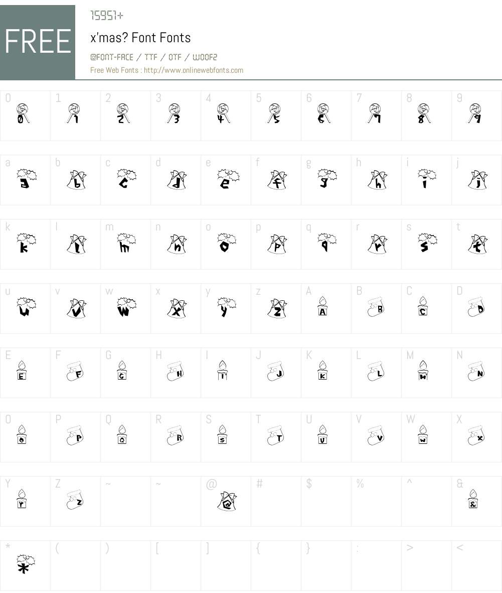 x'mas? Font Font Screenshots