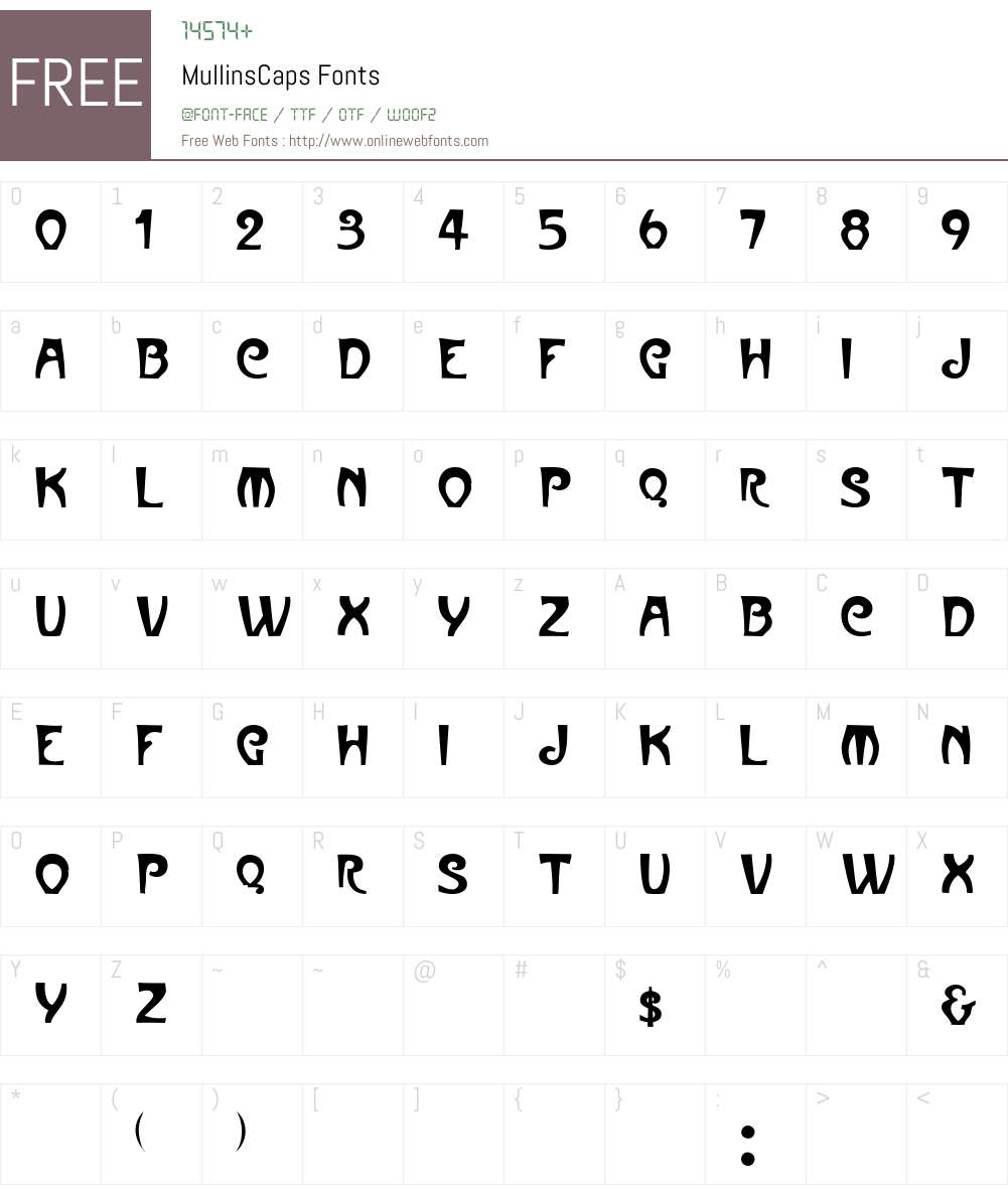 MullinsCaps Font Screenshots
