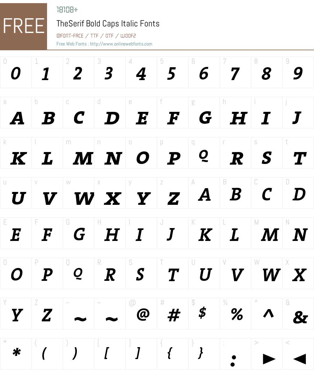 The Serif Bold- Font Screenshots