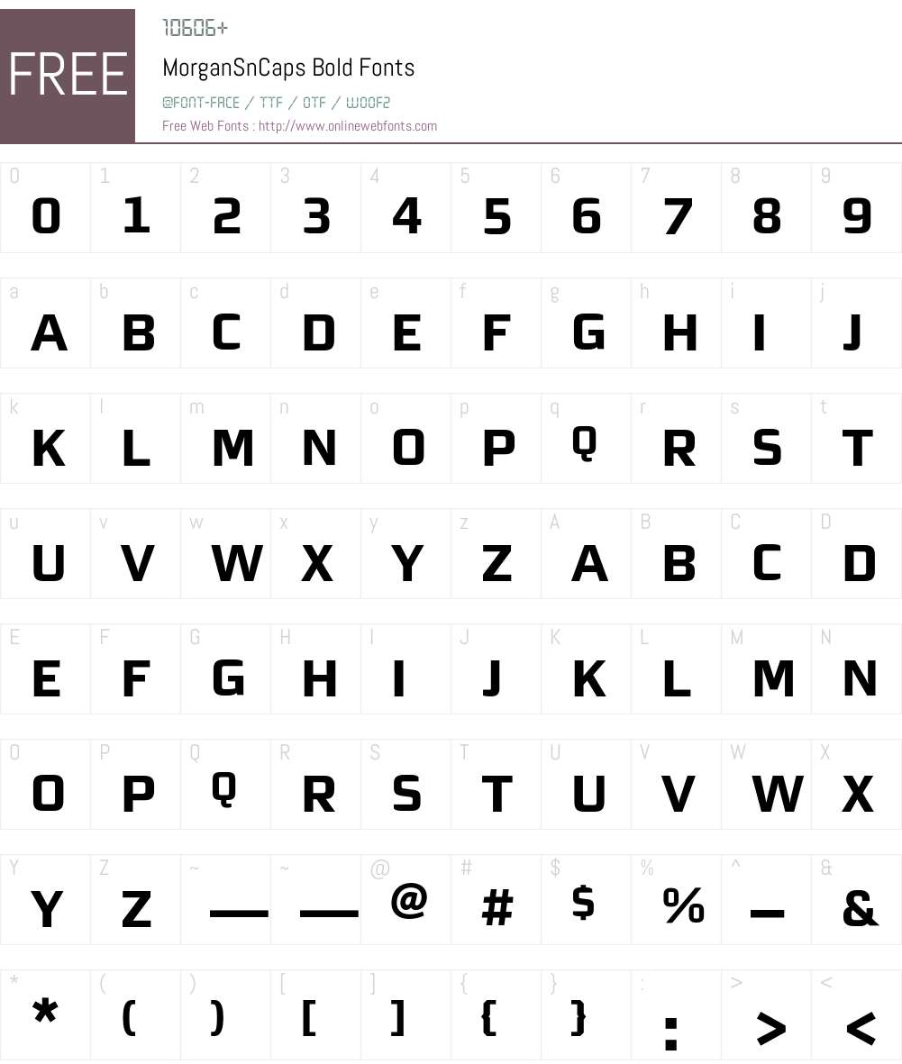 MorganSnCaps Font Screenshots