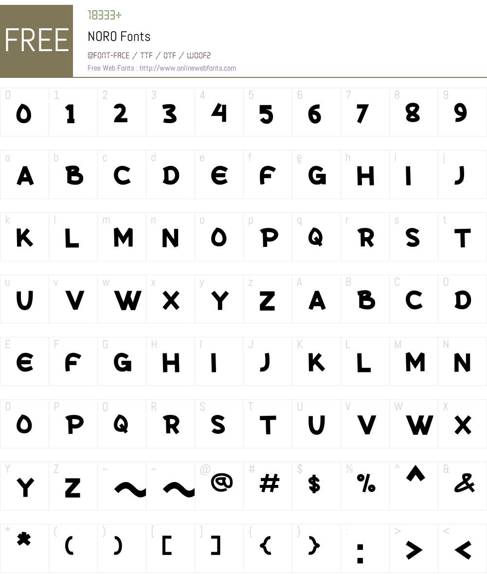 NORO 1.00;July 21, 2021;FontCreator 13.0.0.2683 32-bit Fonts Free ...