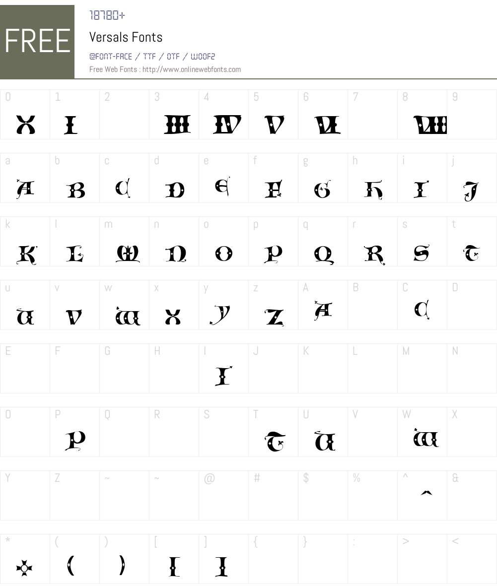 Versals Font Screenshots