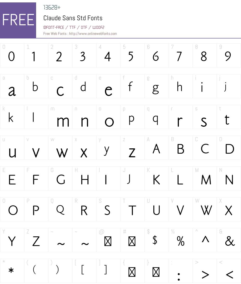 Claude Sans Std Font Screenshots