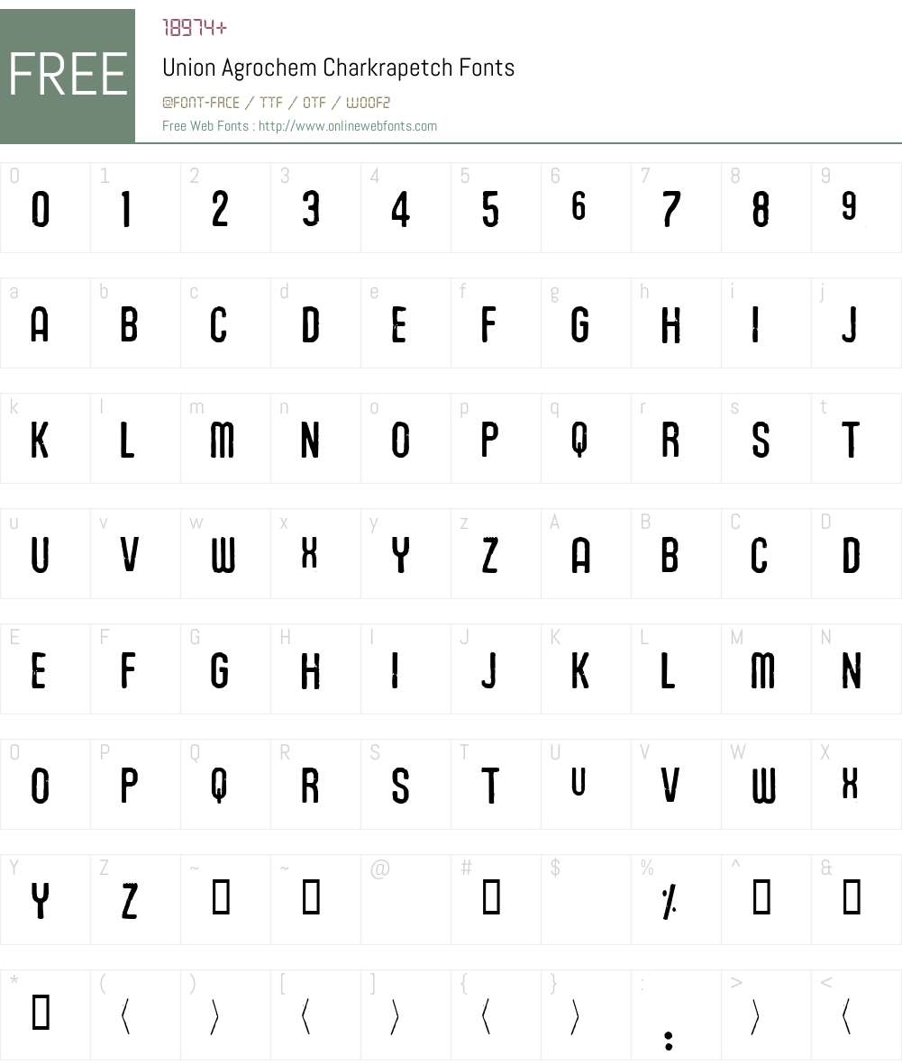 Union Agrochem Font Screenshots
