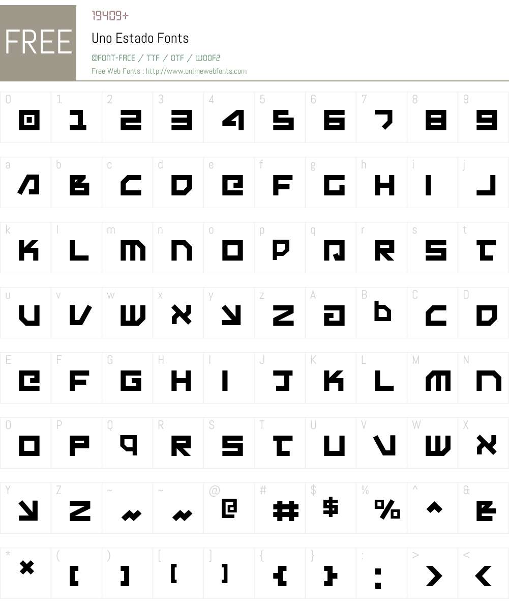 Uno Estado Font Screenshots
