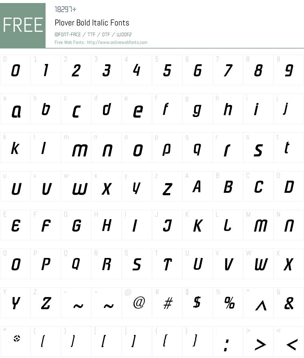 Plover Font Screenshots