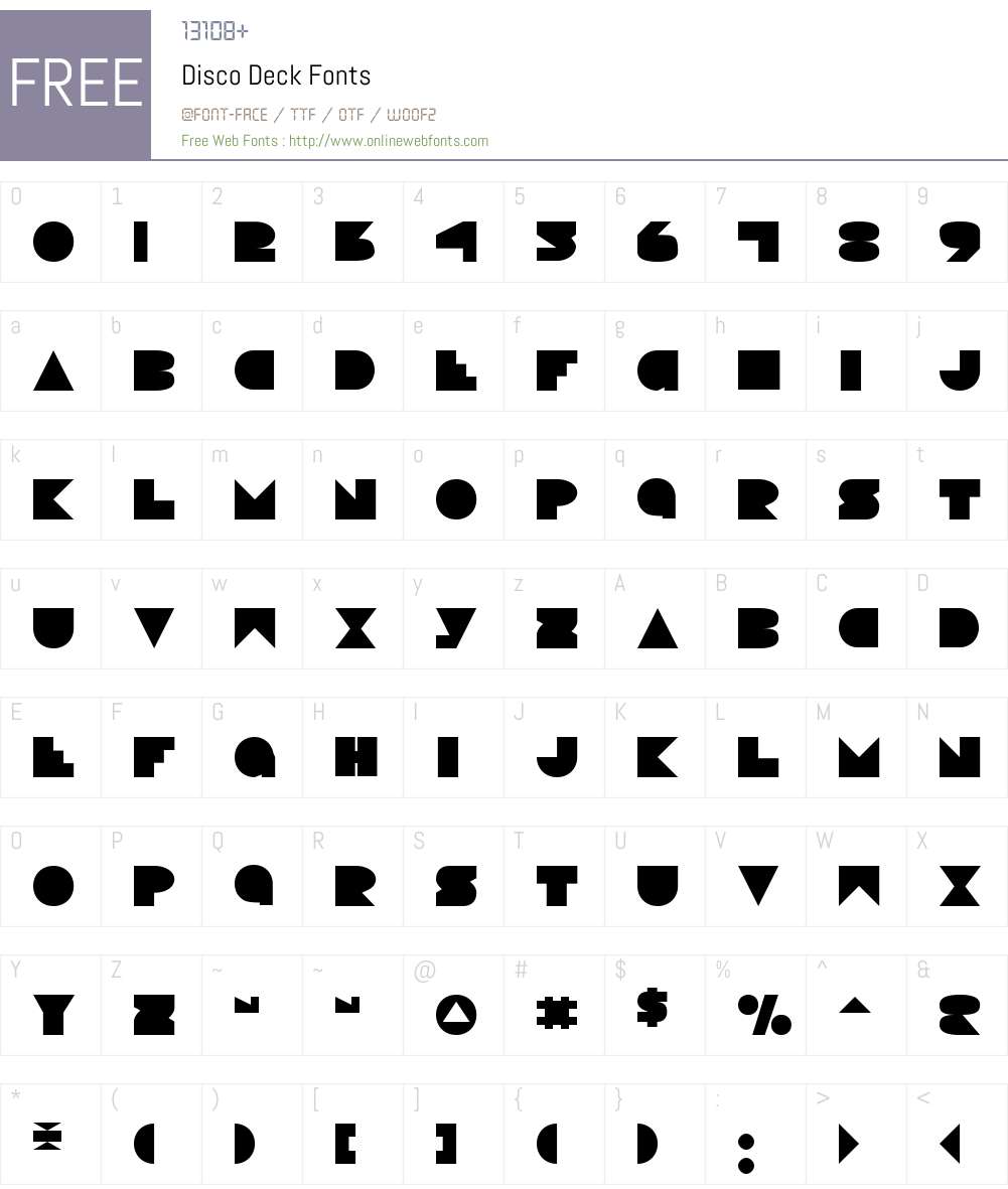 Disco Deck Font Screenshots
