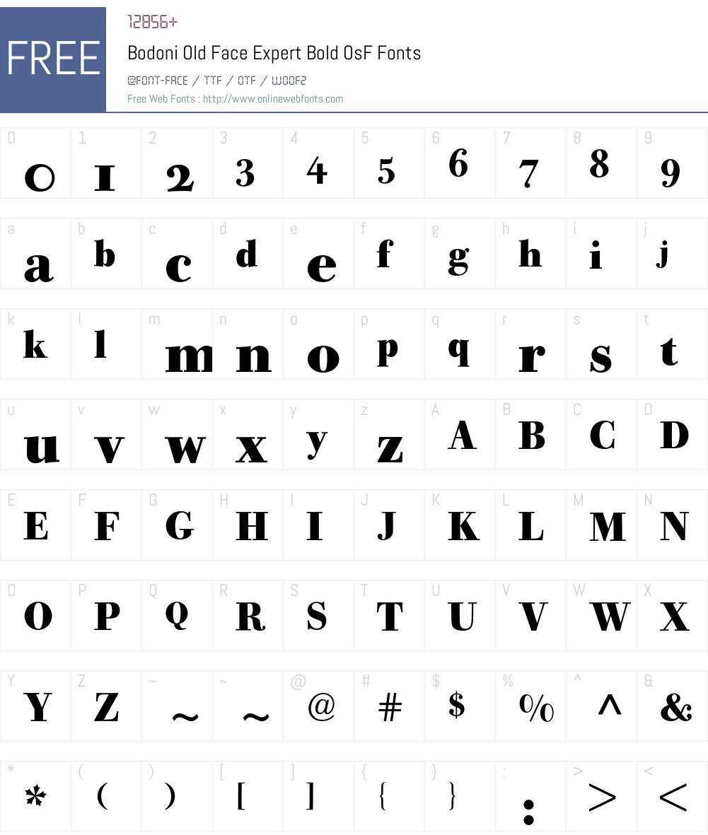 Bodoni Old Face Expert BQ Font Screenshots