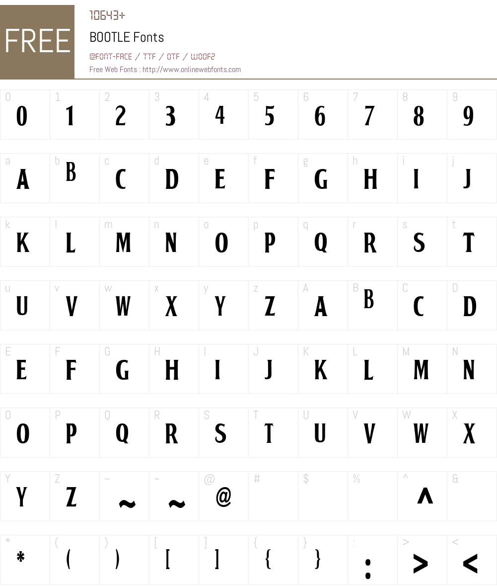 BOOTLE Font Screenshots