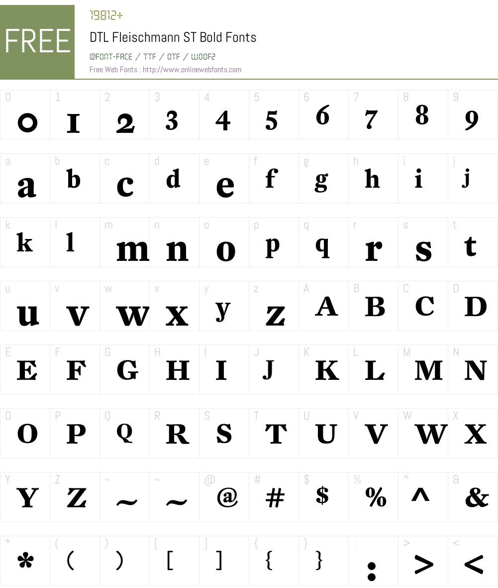 DTL Fleischmann Font Screenshots
