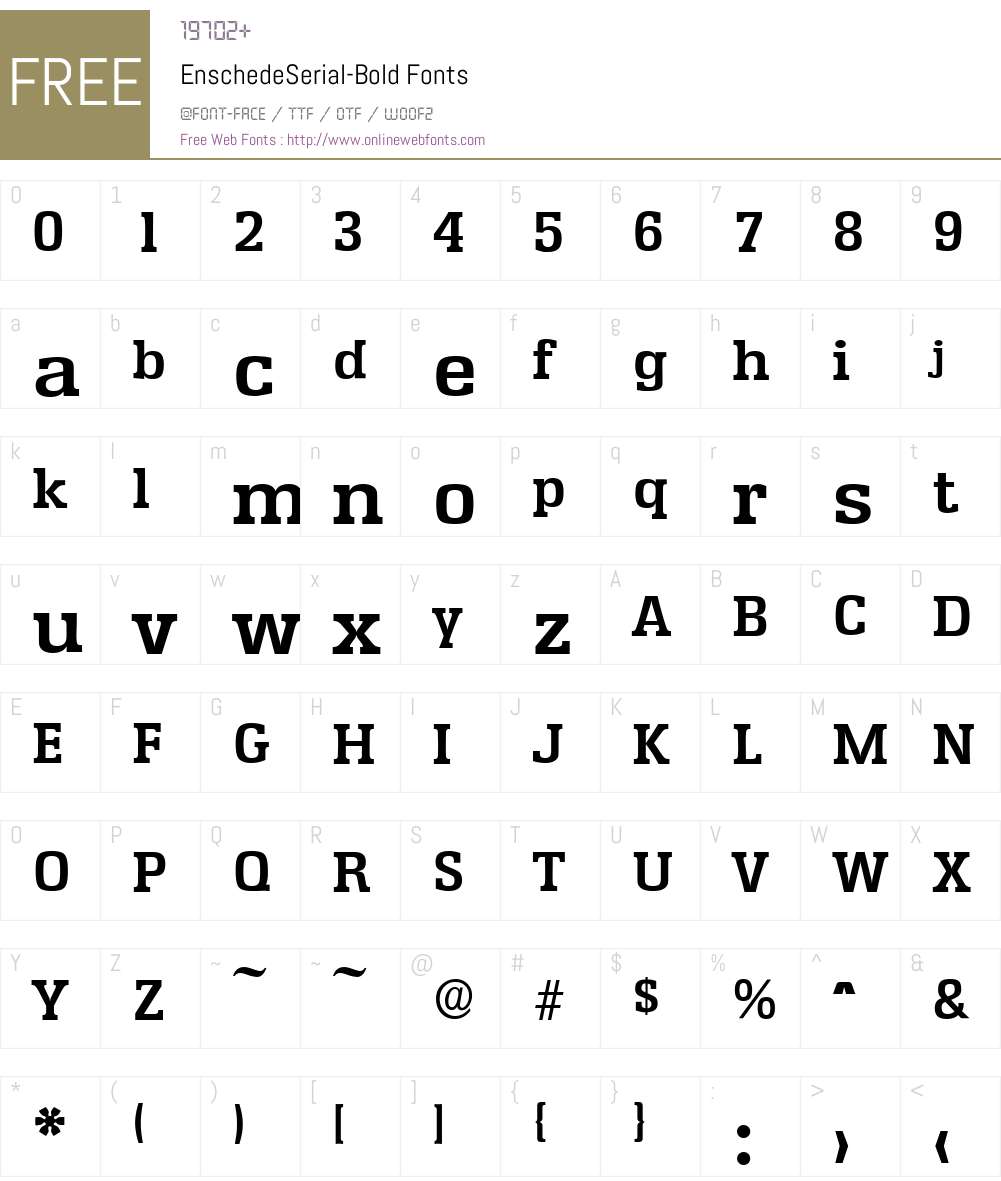 EnschedeSerial Font Screenshots