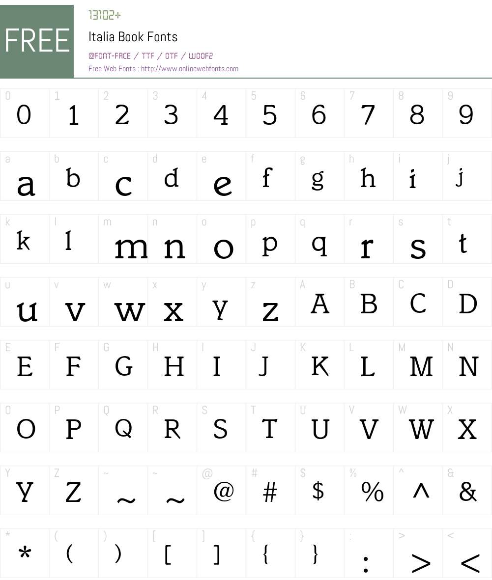 Italia Font Screenshots
