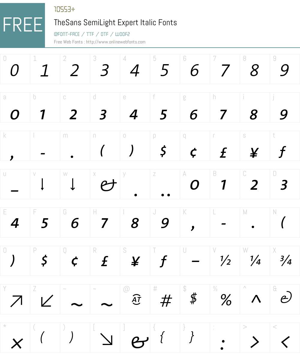 The Sans Semi Light- Font Screenshots
