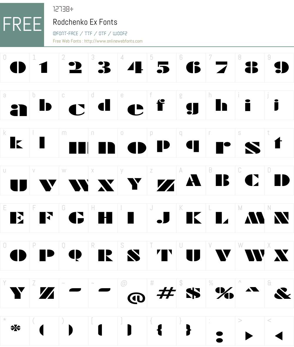 Rodchenko Ex Font Screenshots