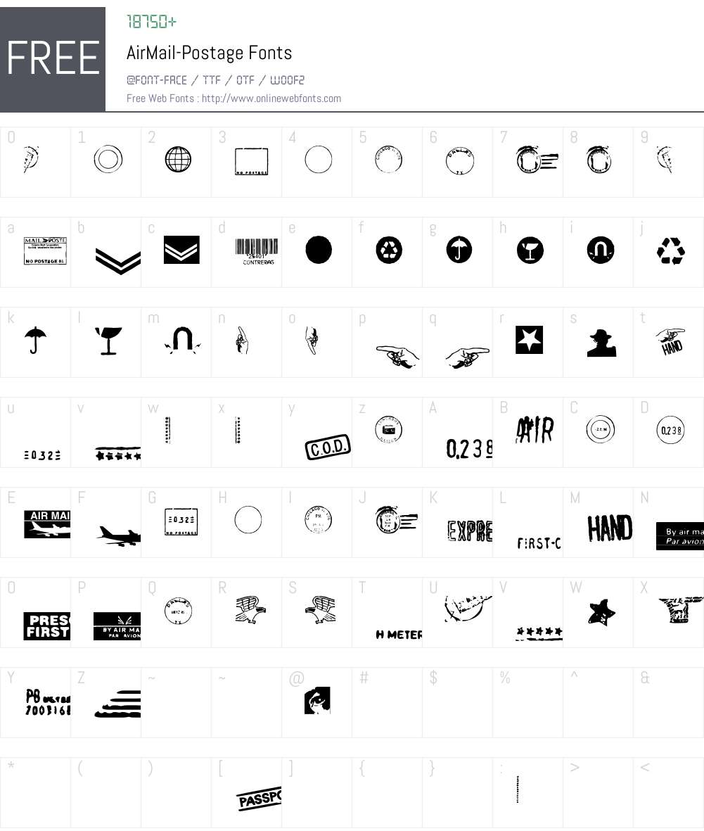 AirMail Font Screenshots