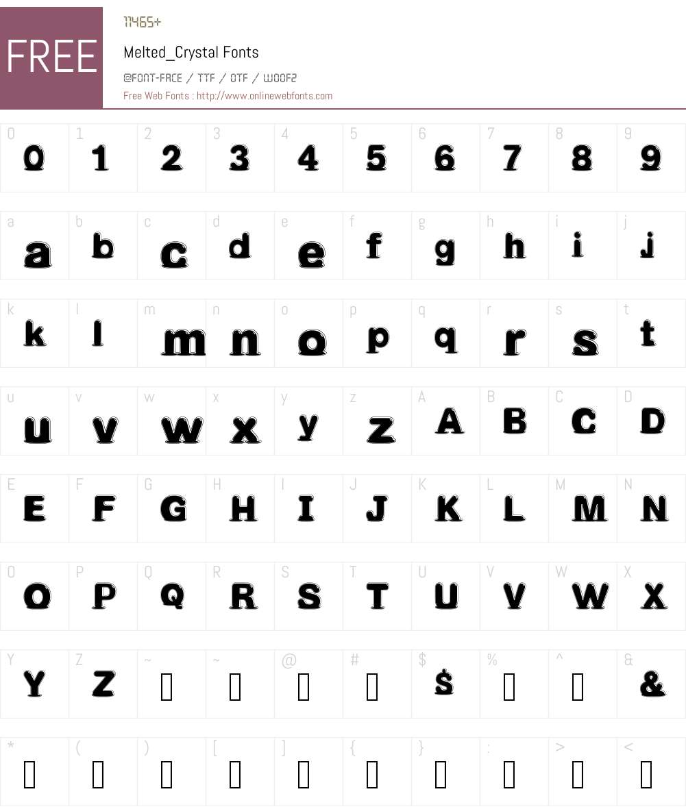 Melted_Crystal Font Screenshots