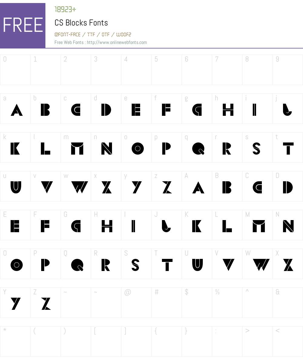 CS Blocks Font Screenshots