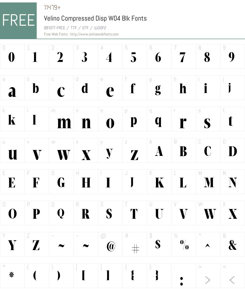 Velino Poster Font Screenshots