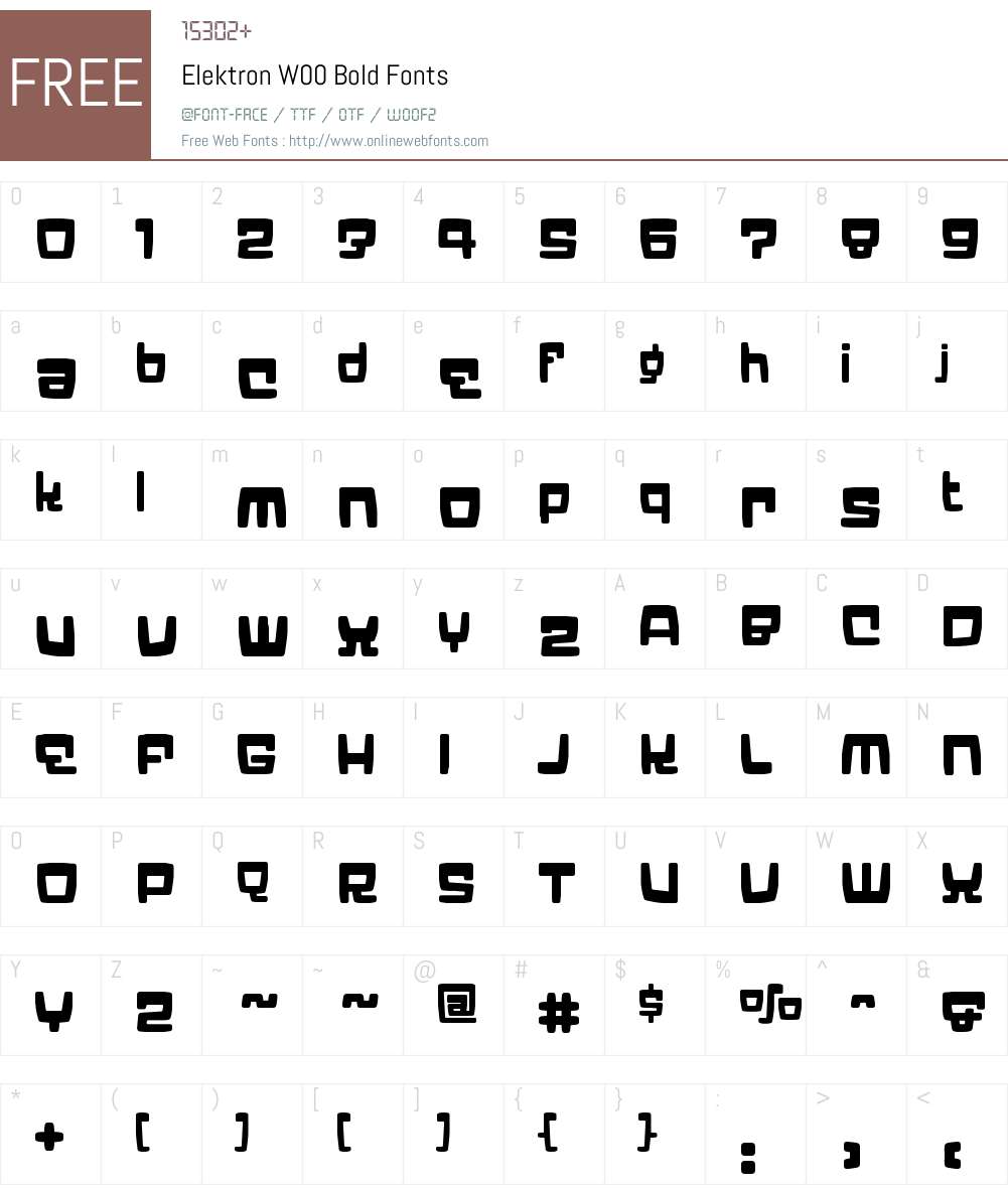 ElektronW00-Bold Font Screenshots