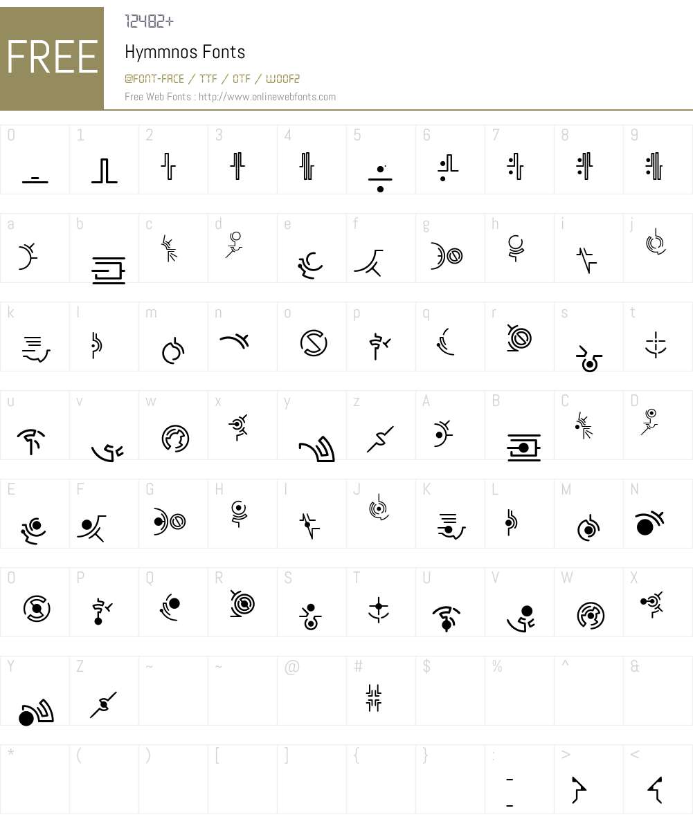 Hymmnos Font Screenshots