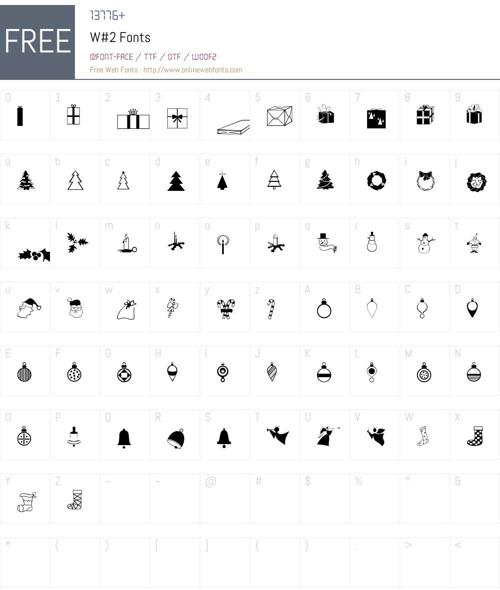W#2 Font Screenshots